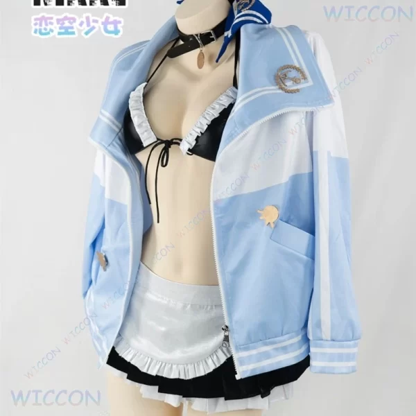 anis innocent maid bikini swimwear cosplay costume nikke goddess of victory game accurate outfit summer beach party