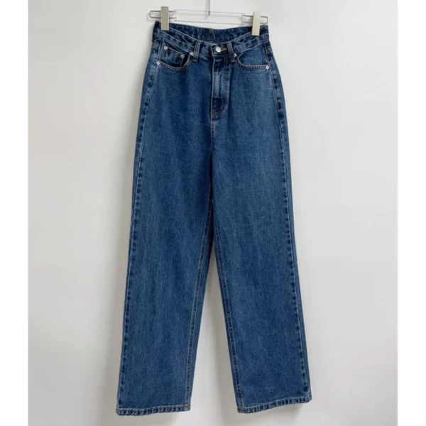 spring summer vintage denim wide leg pants 2025 new high waist blue street washed casual loose jeans pant pockets female