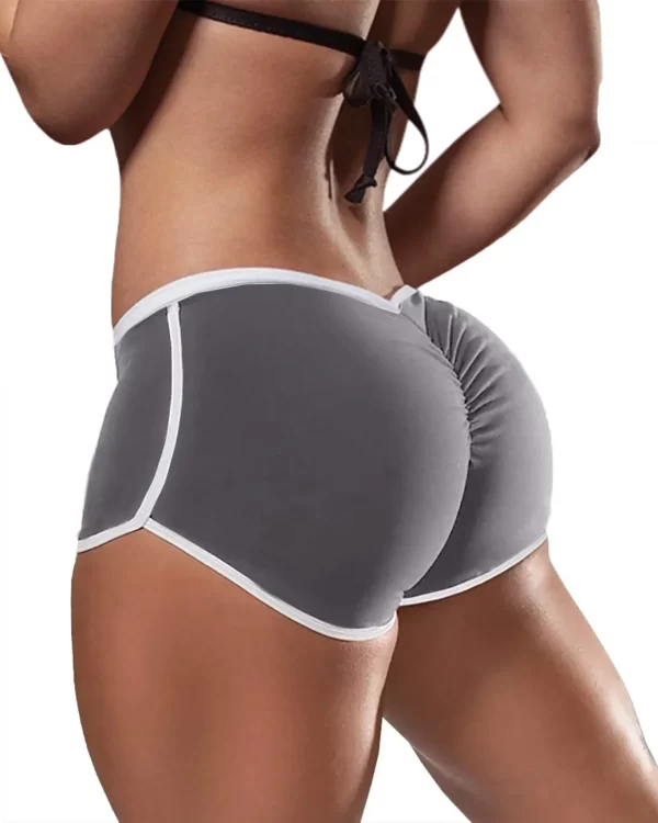 summer low waist elasticated fold women's sport shorts sexy mini skinny style for training and gym fitness