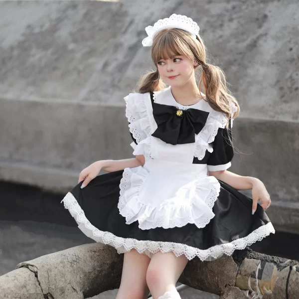 lolita servant apron dress japanese anime show cosplay costume high quality maid lady stage uniform