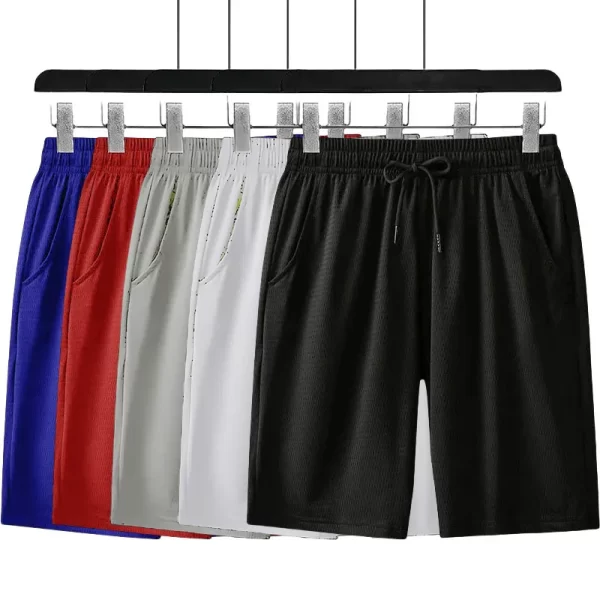 2025 new fitness sports shorts man summer gyms workout male breathable mesh shorts quick dry beach short pants men sportswear