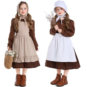 kids halloween maid dress vintage victorian poor girl cosplay costume colonial orphan outfits cosplay costumes