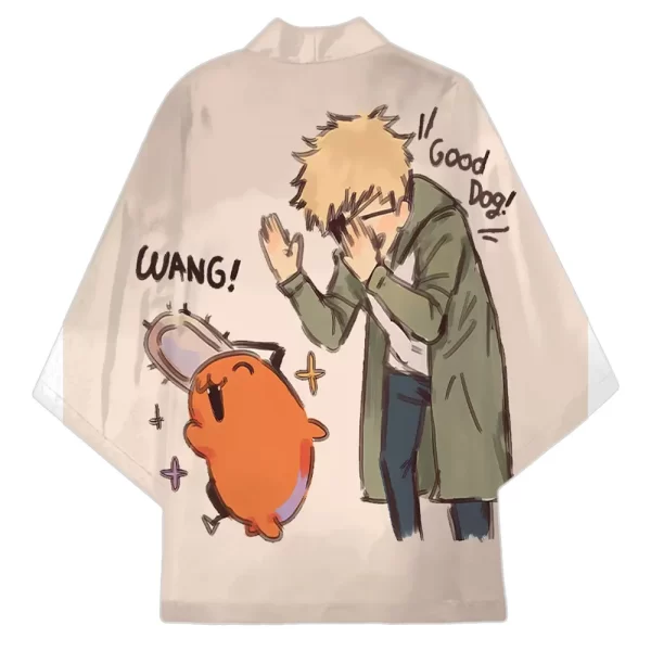 summer new products digital printing baby chainsaw man anime series surrounding kimono cape two dimensional feather woven robe