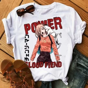japanese anime chainsaw man graphic print t shirt men women fashion casual crew neck short sleeve unisex t shirt