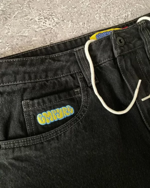 american vintage washed and distressed jeans high street casual japanese women pants y2k loose straight fit slim and versatile