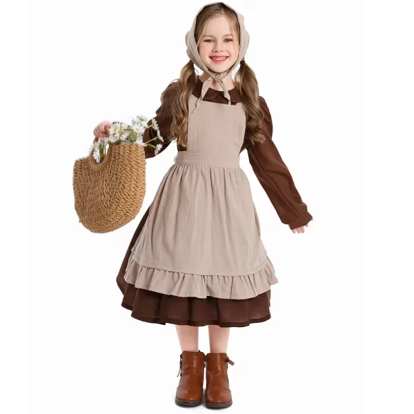 kids halloween maid dress vintage victorian poor girl cosplay costume colonial orphan outfits cosplay costumes
