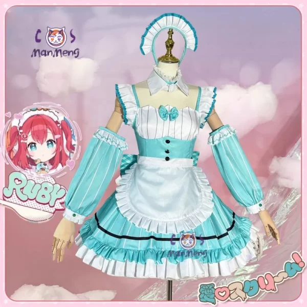 wakana shiki uehara ayumu ruby kurosawa lovelive!sunshine!!aiscream cosplay costume halloween sweet maid lolita girl dress