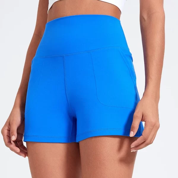 casual yoga shorts pocket short high waist running shorts gym exercise running fitness tennis sports shorts