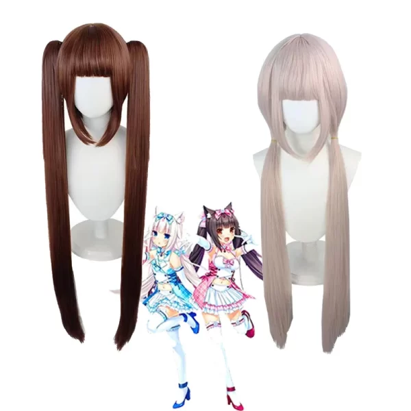 vanilla chocola cosplay anime game nekopara costume wig new idol catgirl maid dress women sexy suit halloween party disguise