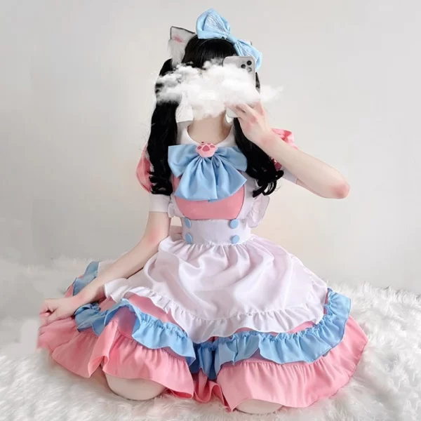 lolita dress maid dress plus size skirt cute big bow girl dress cosplay costumes boys clothing party suit ladies dress cat paw