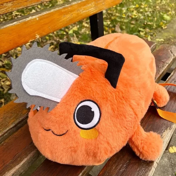 japanese anime cute orange dog backpack cosplay chainsaw dog bags kawaii bag fans wearing birthday gifts halloween party decor