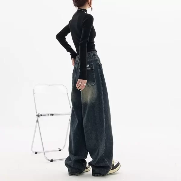 spring autumn wide leg jeans women high waist denim trousers women's jeans harajuku vintage bf style loose femme streeetwear