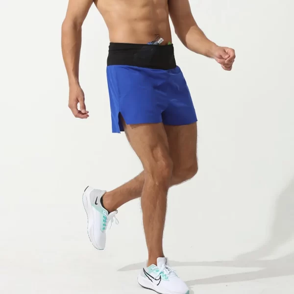 sports shorts men's high waist sealant racing fitness shorts marathon running training quick dry shorts