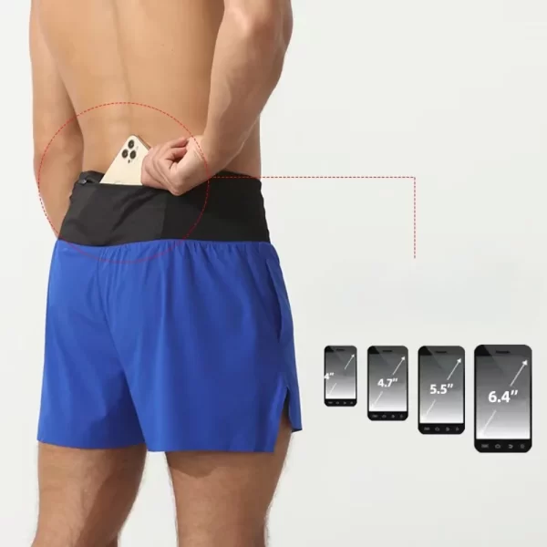 sports shorts men's high waist sealant racing fitness shorts marathon running training quick dry shorts