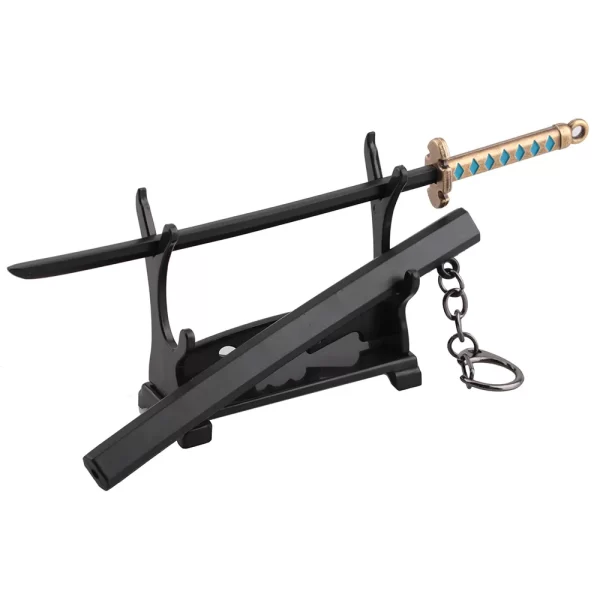 demon slayer sword model keychain kimetsu no yaiba keyring anime cosplay prop metal pendant llaveros toy friends gift 17cm