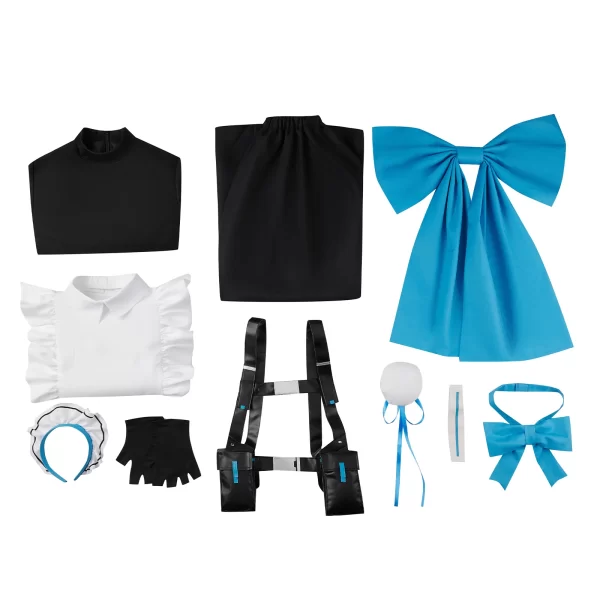 game blue archive asuma toki cosplay costume women lolita battle maid dress uniform halloween party role play outfit clothing