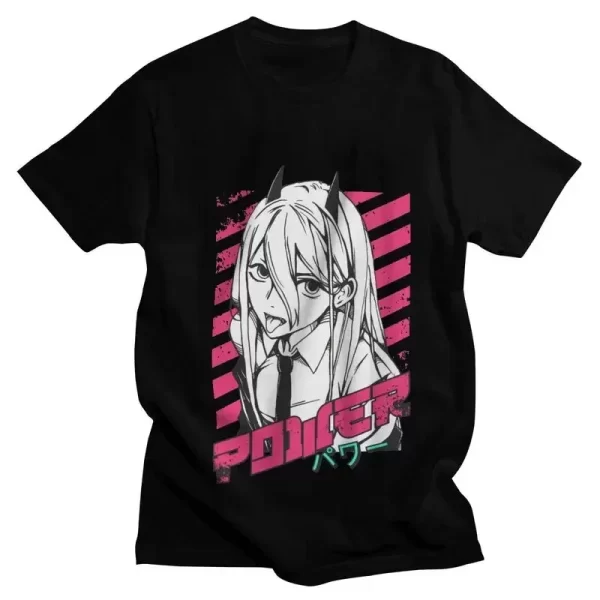 japanese anime chainsaw man graphic print t shirt men women fashion casual crew neck short sleeve unisex t shirt