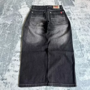american fashion hip hop joker oversized jeans women street y2k new clearance spot hot mopping wide leg pants unisex loose jeans