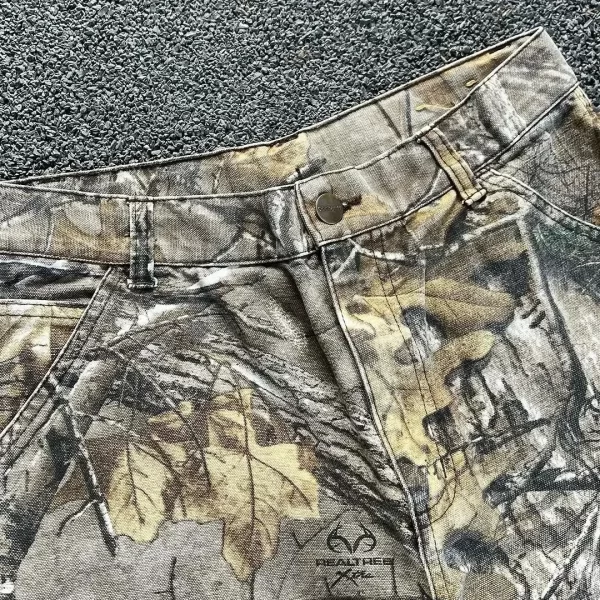 washed camouflage pants american style branches vintage wide leg loose straight jeans summer cross border 2025 khatar