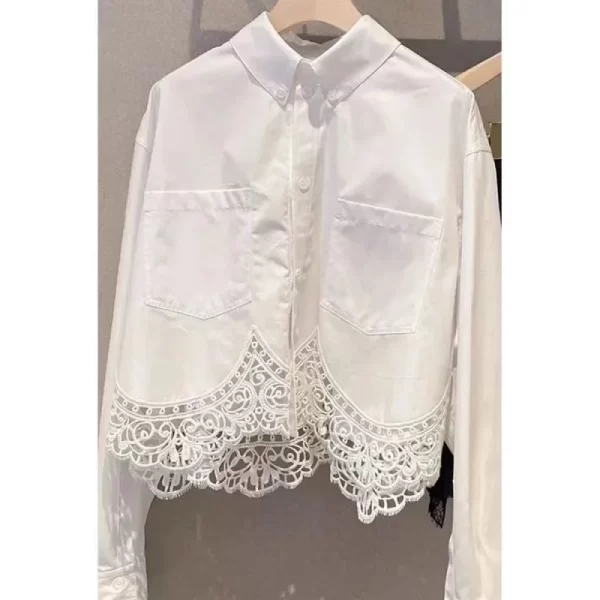 2024 new elegant french style long sleeve sun protection base shirt for women fashionable sensible design anti uv top