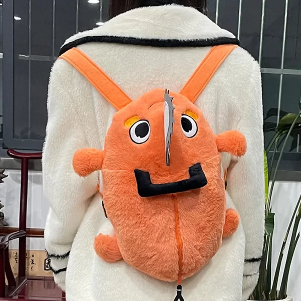 japanese anime cute orange dog backpack cosplay chainsaw dog bags kawaii bag fans wearing birthday gifts halloween party decor