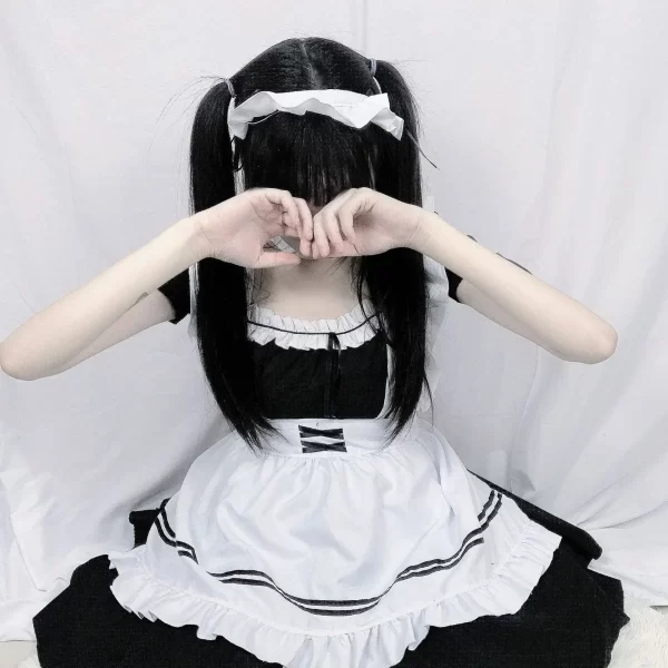 6 piece play costumes medieval sweet maid outfit lolita cute maid outfit cosplay clothes
