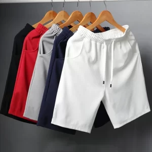 men solid casual swim sports shorts swimwear quickly dry surf beach board elastic waist swim pants surffing shorts