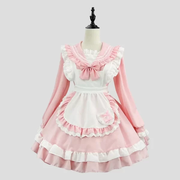 cute academy sailor lolita long sleeve maid dress costumes cosplay school maid dress for waitress maid party costumes s 5xl