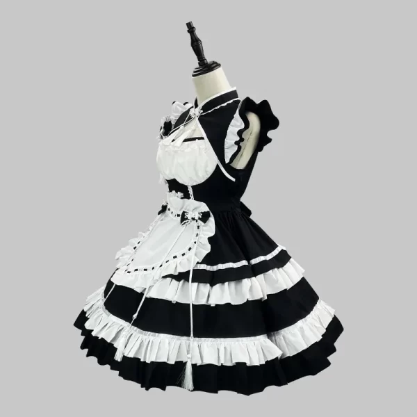 chinese qipao maid dress vintage cheongsam lolita cosplay costume,servant uniform for women