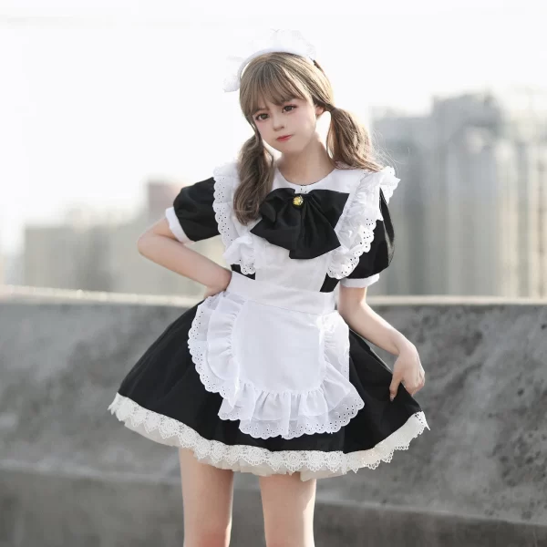 lolita servant apron dress japanese anime show cosplay costume high quality maid lady stage uniform