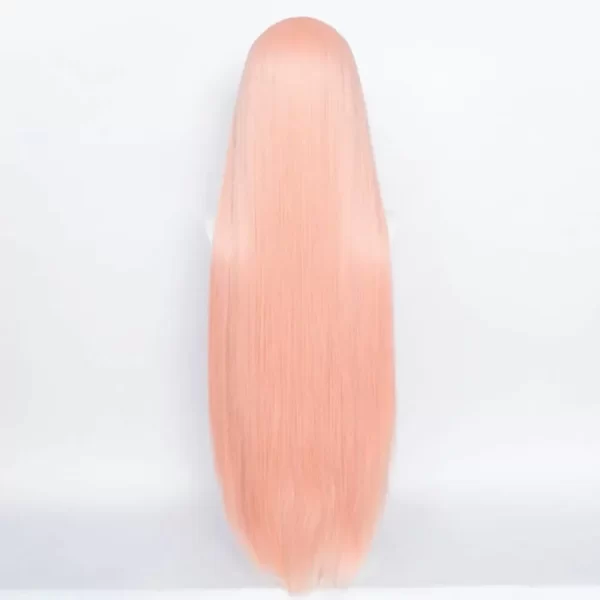 anime chainsaw man makima power cosplay wig long orange pink heat resistant synthetic hair party role play halloween wig