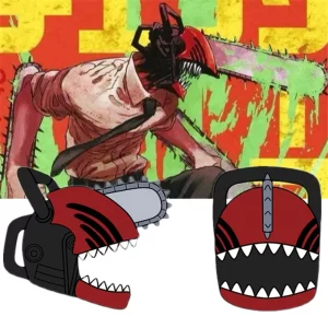 anime denji pochita hat cosplay costume accessories plush chainsaw mask props cartoon adult unisex cap