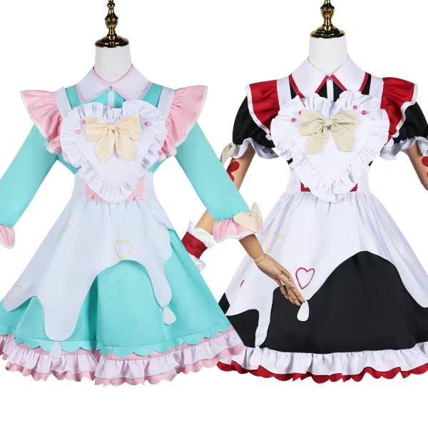 game needy streamer overload ame ame chan maid cosplay costume role play comic con dress hallowmas party wigs anime prop