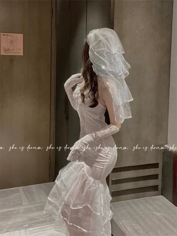 plus qunque sexy women bride cosplay uniform bridal lingerie maid lace bikini anime costume wedding dress ladies bra panty white