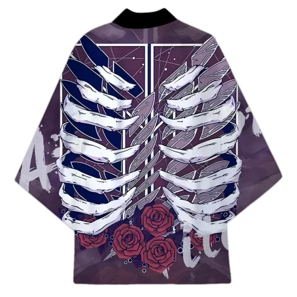 summer new products digital printing baby chainsaw man anime series surrounding kimono cape two dimensional feather woven robe
