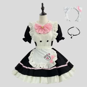 adorable maid cosplay lolita costume for women halloween performance outfit