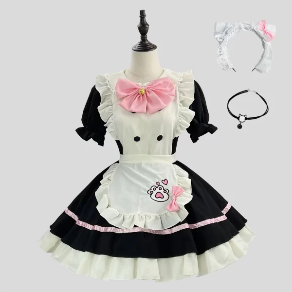 adorable maid cosplay lolita costume for women halloween performance outfit