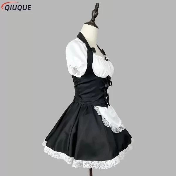 women maid outfit lolita dress cute kawaii maid costume black white tunic dress uniform cosplay costume s 5xl