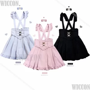 overall dress jirai kei maid cosplay costume kawaii underground idol cute jk dress girl women christmas holloween customized