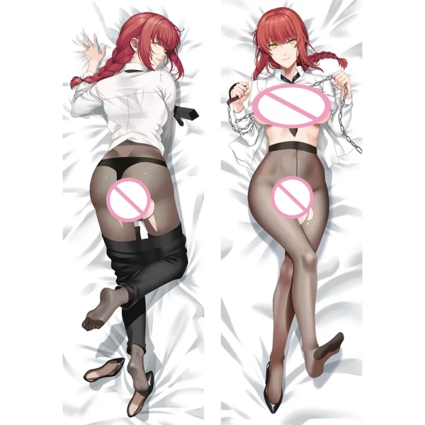 chainsaw man dakimakura anime makima cosplay body pillow case double sided print hugging cushion cover life size body pillowcase