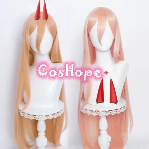 power cosplay wig 100cm long straight orange pink wig cosplay anime cosplay wigs heat resistant synthetic wigs