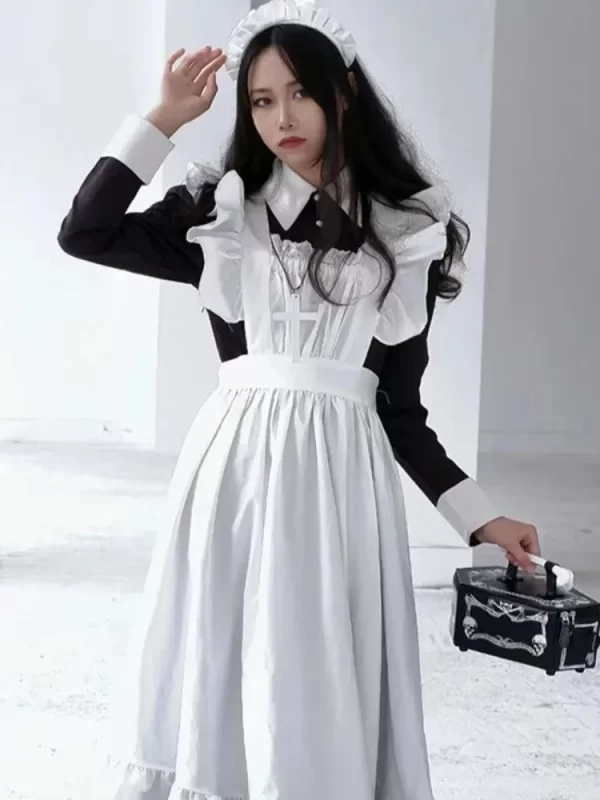 anime maid cosplay gothic lolita costumes women plus size love live cosplay halloween animation sweet coffee waitress role play