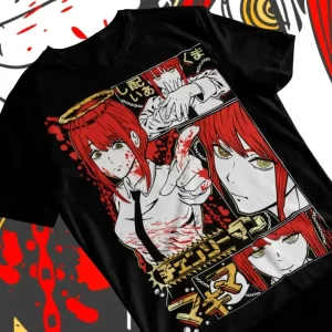 japanese anime sawtooth t shirt women's chainsaw t shirt maki tama comic punk harajuku clothes aesthetic clothes y2k top goth