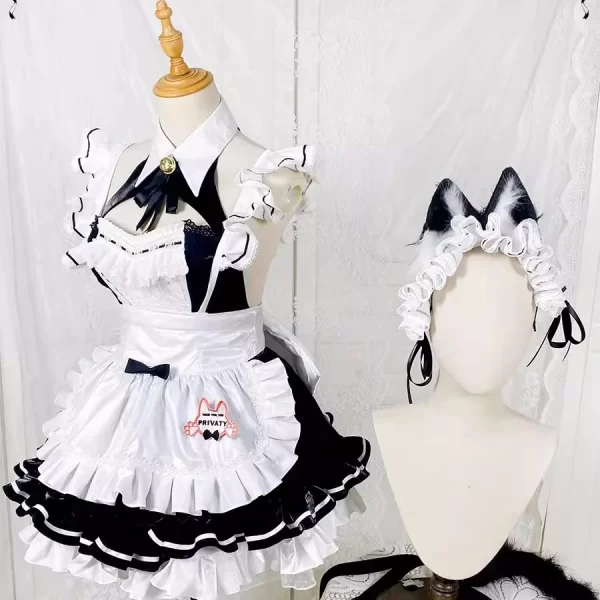 nikke privaty cosplay costume the goddess of victory privaty maid dress hallowen party role play uniform