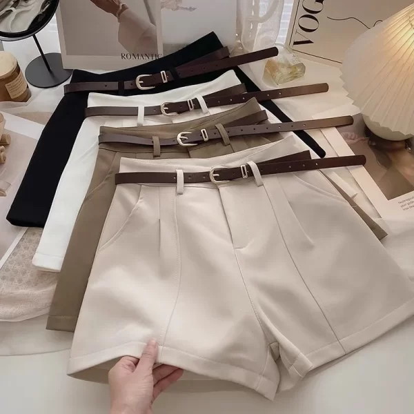 2025 spring summer new shorts fashion women a line loose pocket korean style y2k short casual streetwear communte female clothes