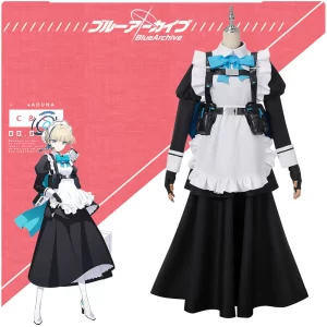 game blue archive asuma toki cosplay costume women lolita battle maid dress uniform halloween party role play outfit clothing