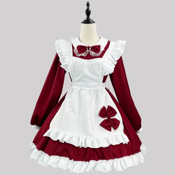 lolita skirt maid cosplay costume cute sexy long sleeve dress halloween costume anime clothes with apron skirt mascot s 5xl