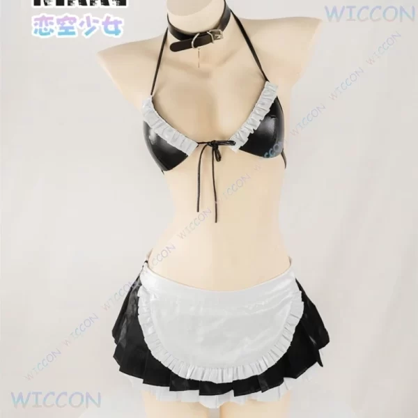 anis innocent maid bikini swimwear cosplay costume nikke goddess of victory game accurate outfit summer beach party
