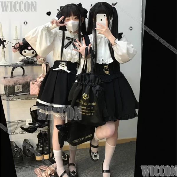 overall dress jirai kei maid cosplay costume kawaii underground idol cute jk dress girl women christmas holloween customized