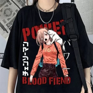 japanese anime chainsaw man graphic print t shirt men women fashion casual crew neck short sleeve plus size unisex t shirt